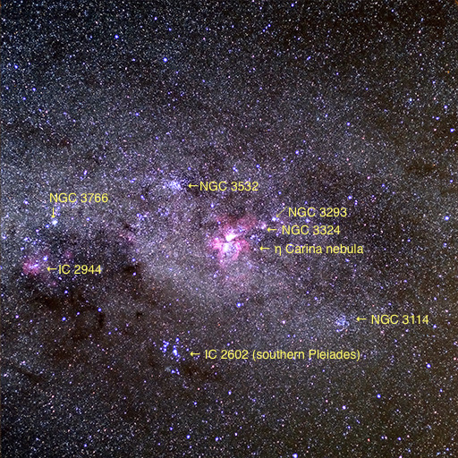 eta Carina nebula index